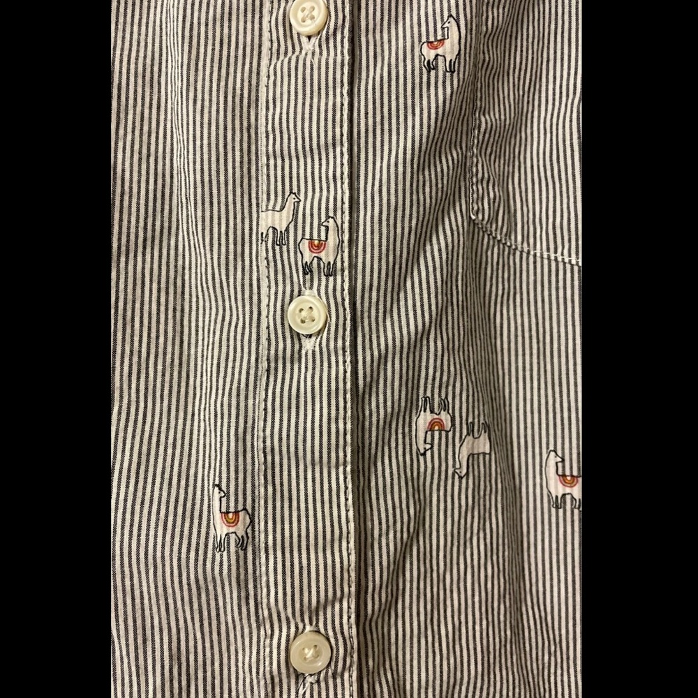 Llama Button Up